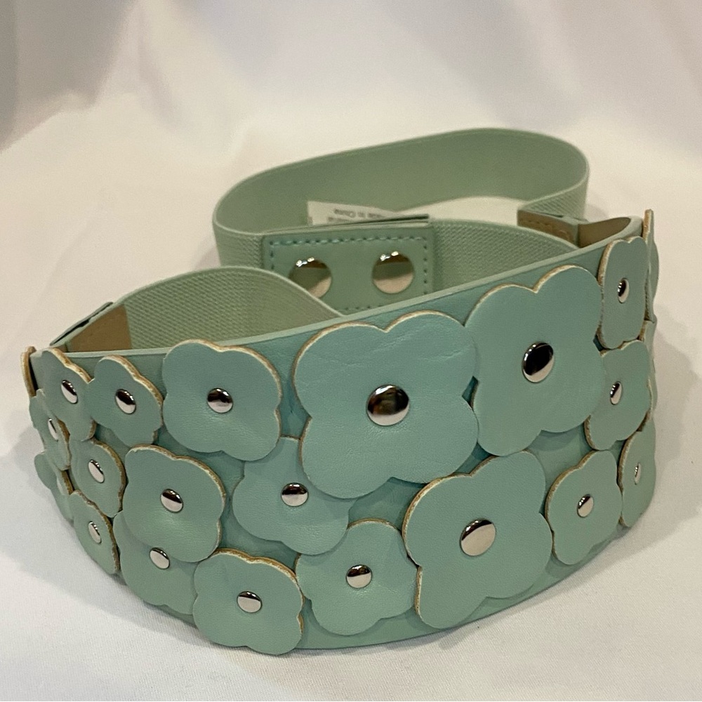 Mint Green Floral Belt
